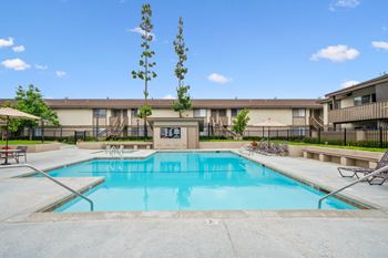 the swimming pool at our apartments