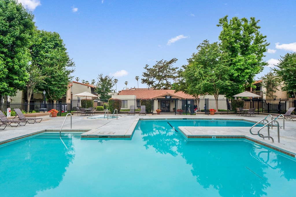 the swimming pool at our apartments