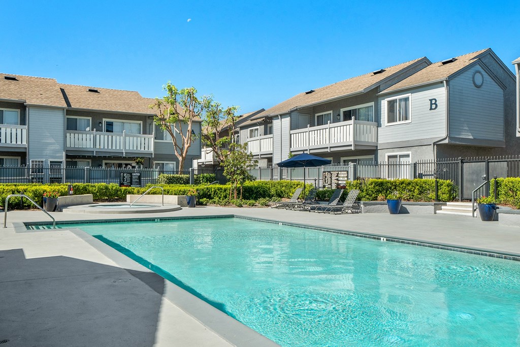 the swimming pool at the falls at rolland park apartments fl