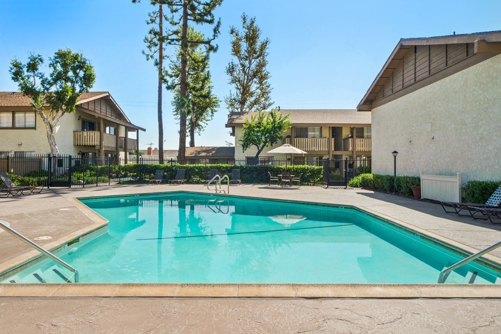 the swimming pool at our apartments