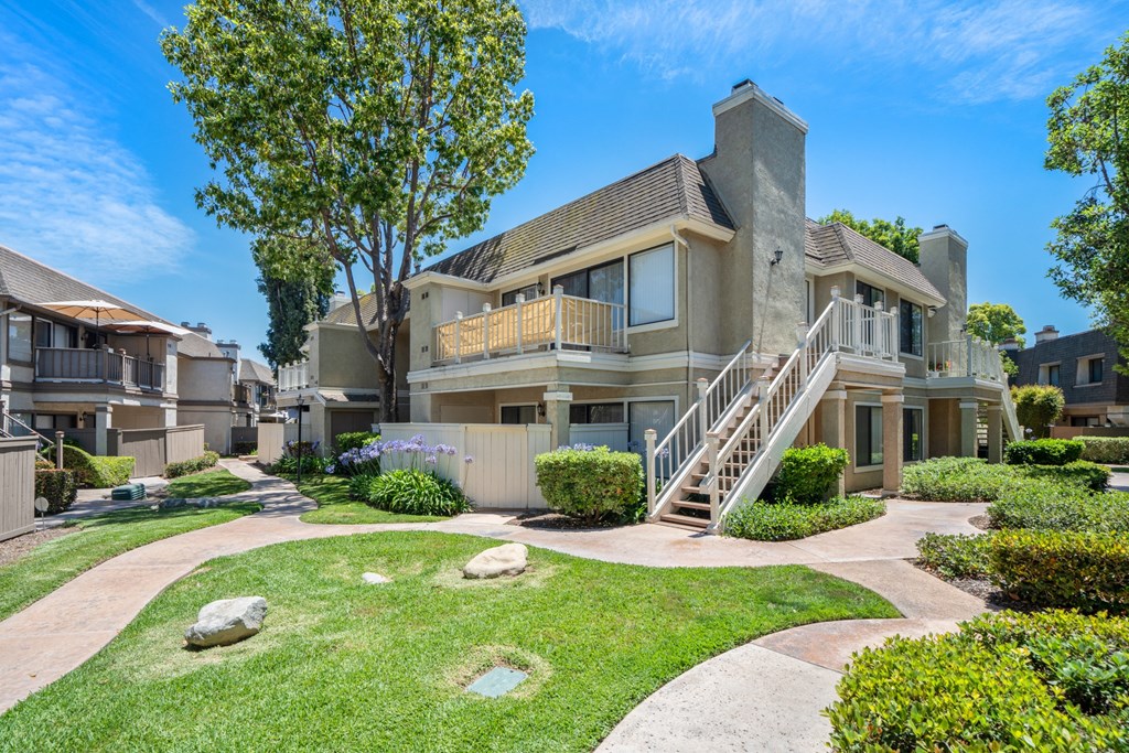 a view of the front of the house from the backyard