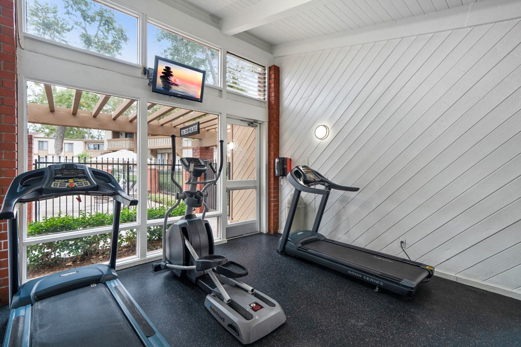 the gym has plenty of equipment for you to work out