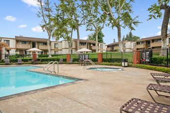 our apartments have a resort style pool and hot tub