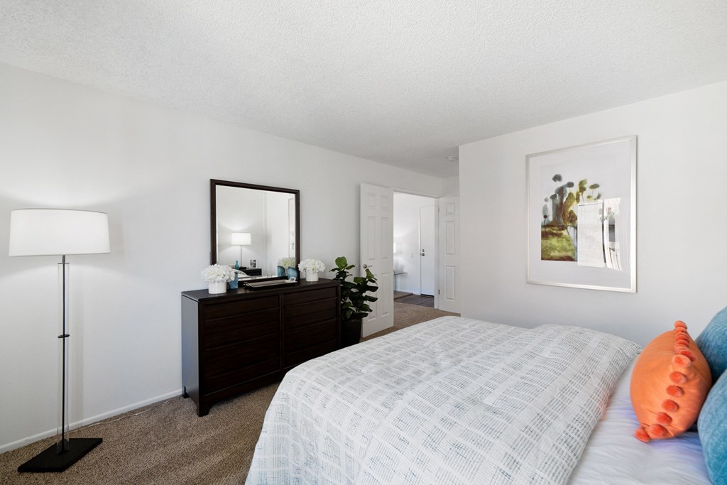 our apartments offer a bedroom with a king sized bed