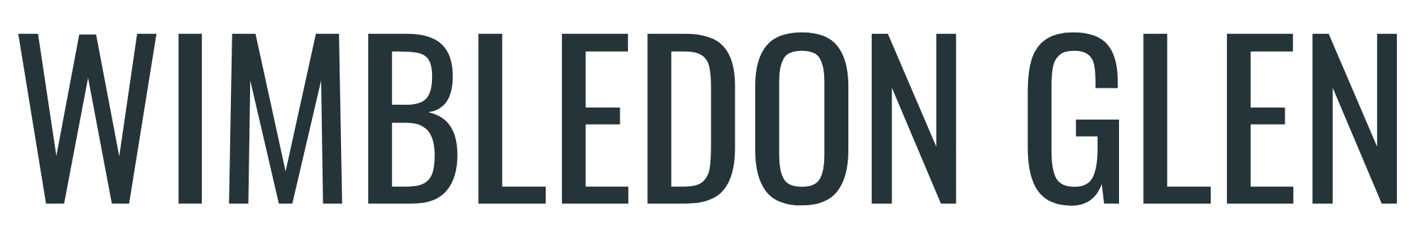 The image displays the text "Wimbledon Glen" in large, bold letters.