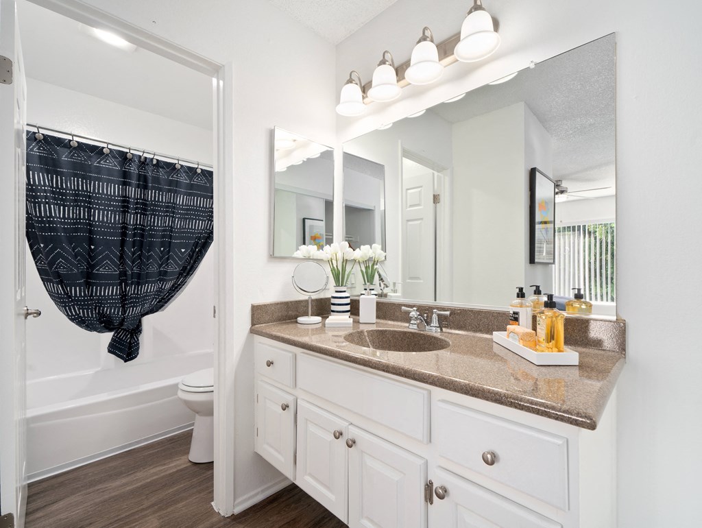 our apartments offer a bathroom with a bathtub