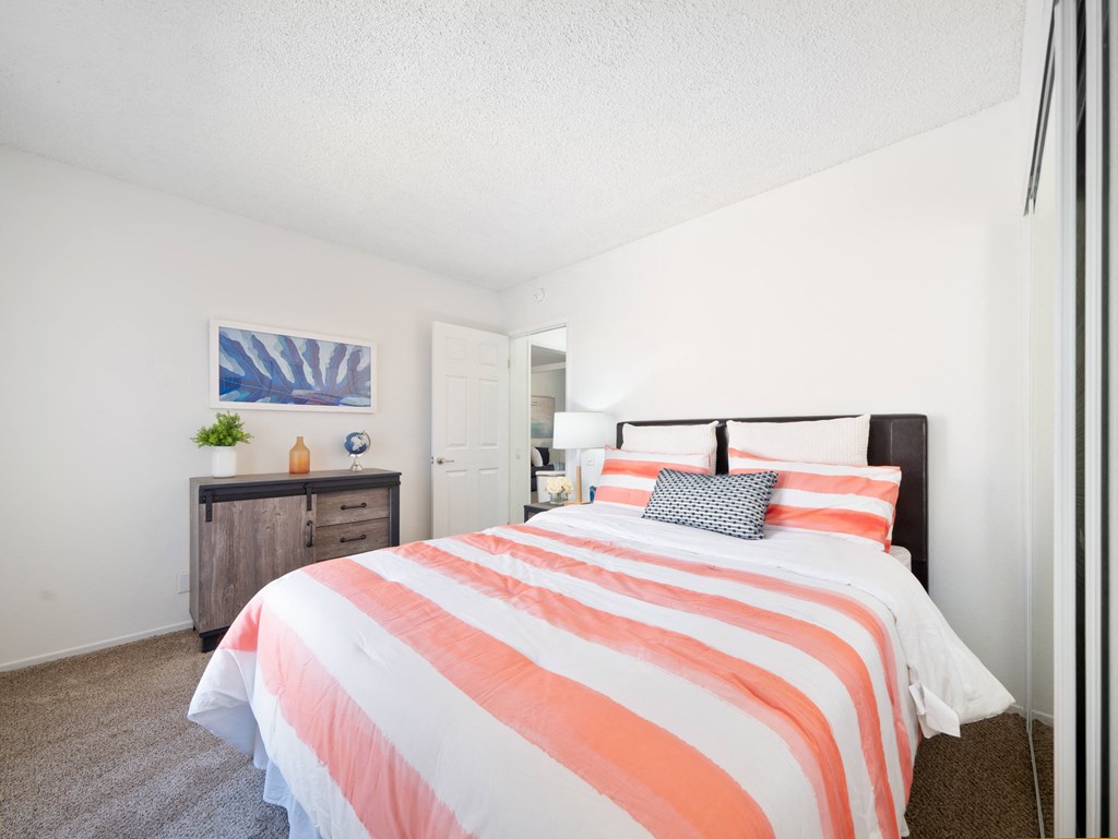 our apartments offer a bedroom with a king sized bed