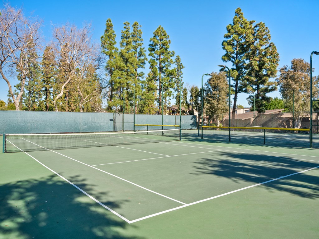 take a swing at one of the many tennis courts