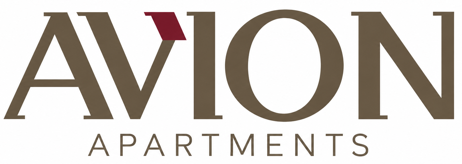 The image shows a logo for Avion Apartments.