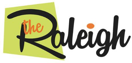 The Raleigh logo on a green background.