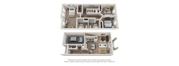 a floor plan of a 3 bedroom apartment
