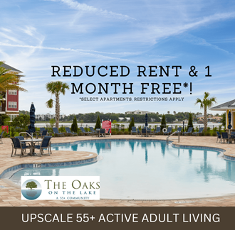 reduced rent & 1 month free* at the oaks on the lake