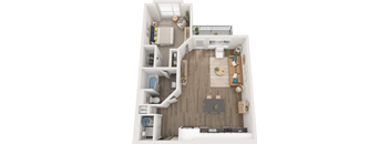 a 1 bedroom floor plan  the residences atmask