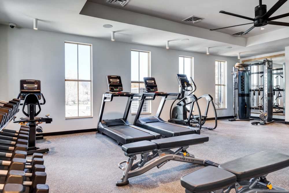 the gym at the apartments for rent