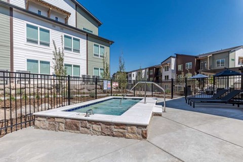 our apartments have a small pool in front of our buildings