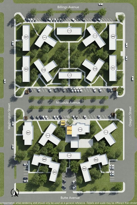 A map shows a layout of streets and parking spots.