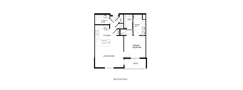 A black and white image of a floor plan for a 68-plex.