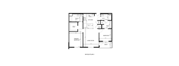 A black and white image of a floor plan for a 68-plex.