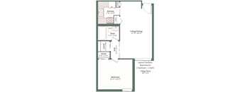 Layton Gardens 1 Bedroom Floorplan