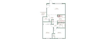 Sunset Apartments 2 Bedroom floor plan
