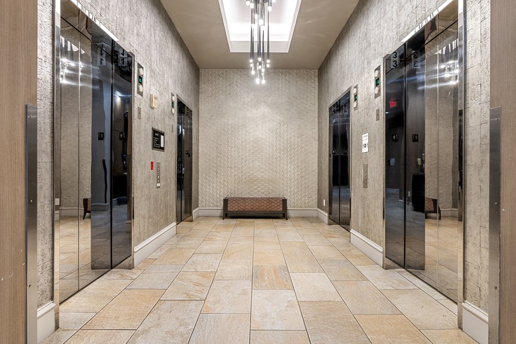 Elevators at Allure Hermann Park, Houston Medical Center in Houston, TX