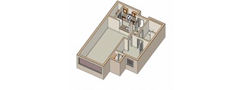 1 Bedroom 1 Bathroom Floor Plan