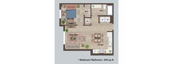 Ambar Station | 1 bed 1 bath 644 sq. ft. at Ambar station, Homestead, FL
