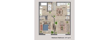 Ambar Station | 1 bed 1 bath 671 sq. ft. at Ambar station, Homestead, FL