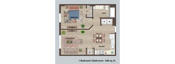 Ambar Station | 1 bed 1 bath 696 sq. ft. at Ambar station, Homestead, FL