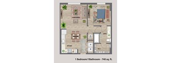Ambar Station | 1 bed 1 bath 740 sq. ft. at Ambar station, Homestead, FL