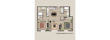 Ambar Station | 2 bed 2 bath 975 sq. ft. at Ambar Station, Homestead, FL