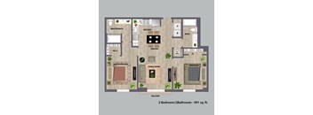 Ambar Station | 2 bed 2 bath 991 sq. ft. at Ambar Station, Homestead, FL