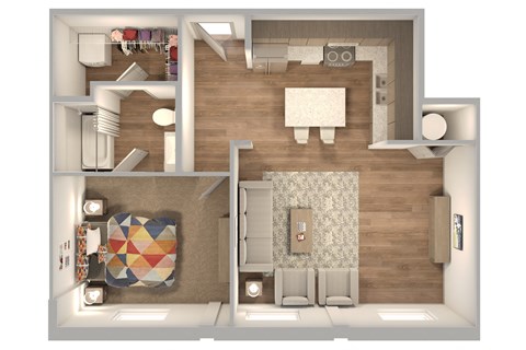 Lofts at Cathedral |Downtown Jacksonville FL | 1-1_707 Floor Plan