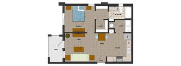A1-1 Bedroom Floor Plan Image | The Quarry | Key West, FL