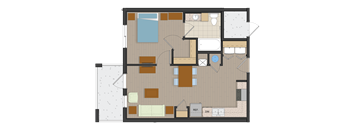 he Quarry 1 Bedroom Floor Plan