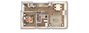 Lofts at Cathedral |Downtown Jacksonville FL | 1-1_804 Floor Plan