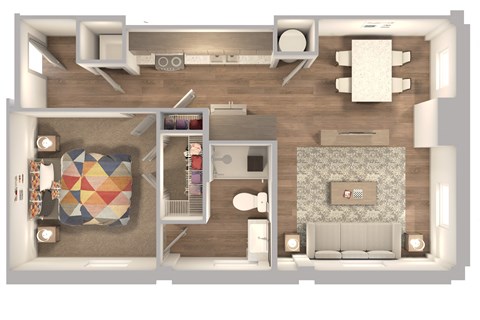 Lofts at Cathedral |Downtown Jacksonville FL | 1-1_804 Floor Plan