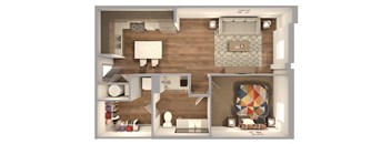 Lofts at Cathedral |Downtown Jacksonville FL | 1-1_828 Floor Plan