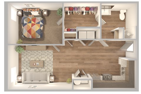 Lofts at Cathedral |Downtown Jacksonville FL | 1-1_802 Floor Plan