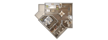 Skyline at Midtown A6 Floorplan