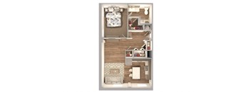 Lofts at Cathedral |Downtown Jacksonville FL | 1-1_1,120 Floor Plan