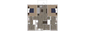 Sydney Trace Apartments 2 Bedroom Floorplan