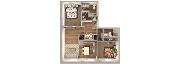 Lofts at Cathedral |Downtown Jacksonville FL | 2-2_1,120 Floor Plan