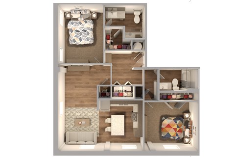 Lofts at Cathedral |Downtown Jacksonville FL | 2-2_1,120 Floor Plan