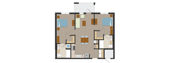 B1-2 Bedroom Floor Plan Image | The Quarry | Key West, FL