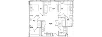 The Ambar |  2 Bed 2 Bath 925 sq. ft. | Miami, FL