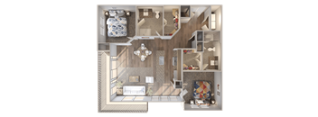 Skyline at Midtown B2d Floorplan
