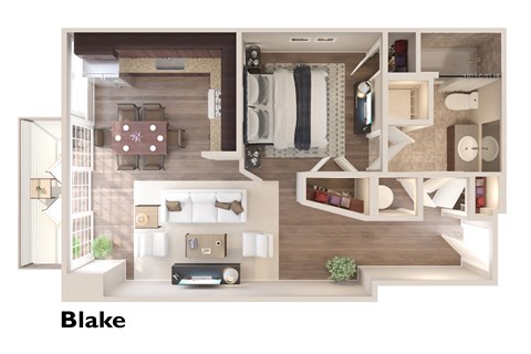 Blake - 1 Bedroom 1 Bath