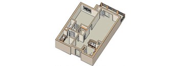 Banyan 1x1 - 594 sqft