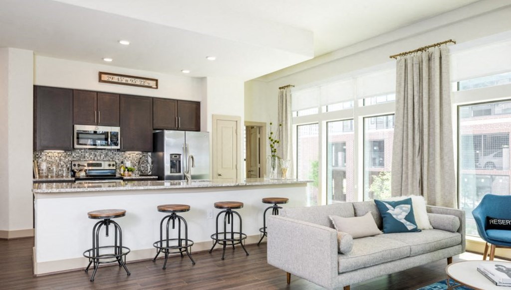 Kitchen and Living Room